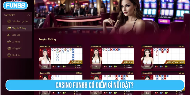 Casino Fun88 có điểm gì nổi bật?