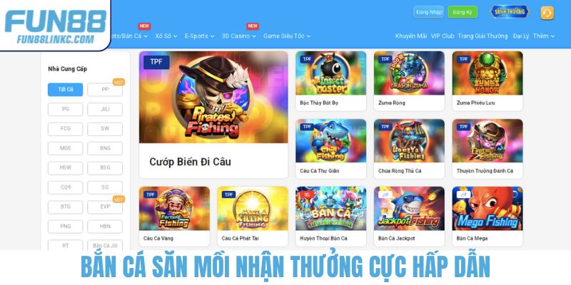 Bắn cá săn mồi nhận thưởng cực hấp dẫn